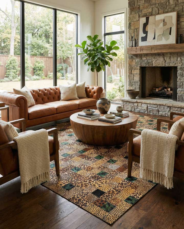 8' x 9' 11 Cowhide - Patchwork Rug