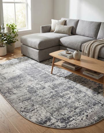 Gray Finsbury Oval Rug