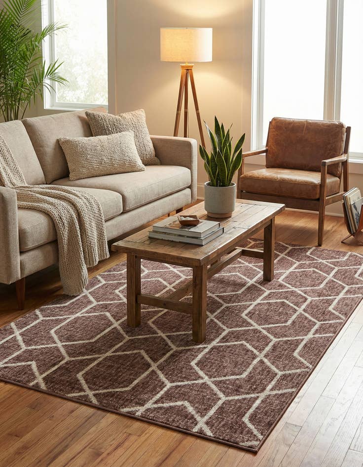 Detail image of 4' x 6' Eco Trellis Rug