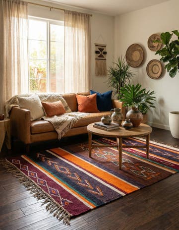 5' x 9' Hand Knotted Moroccan Wool Rug