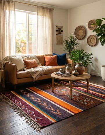 5' x 9' Hand Knotted Moroccan Wool Rug