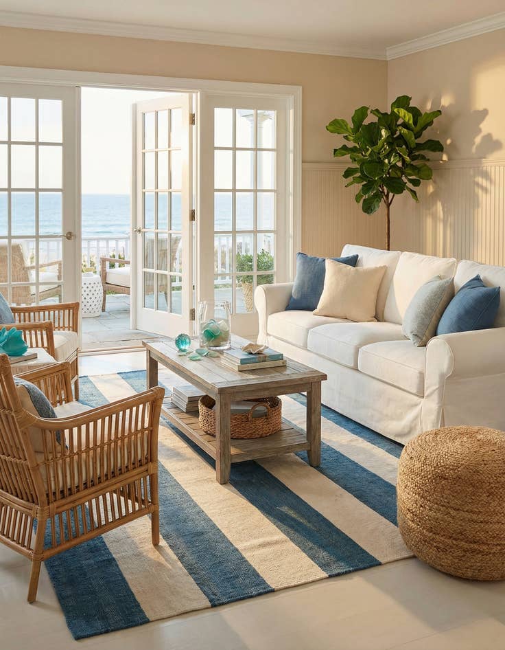 Detail image of 9' x 12'  Hand Woven Jill Zarin Hamptons Rug