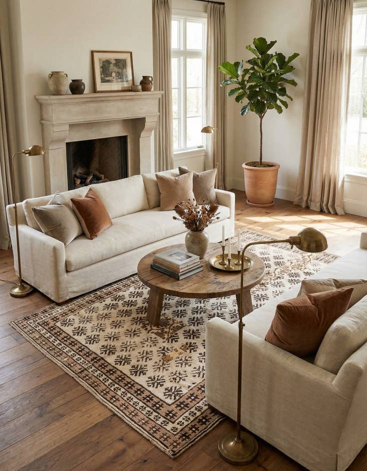 Detail image of 5' 8 x 7' 10  Hand Knotted Ultra Vintage Persian Wool Rug