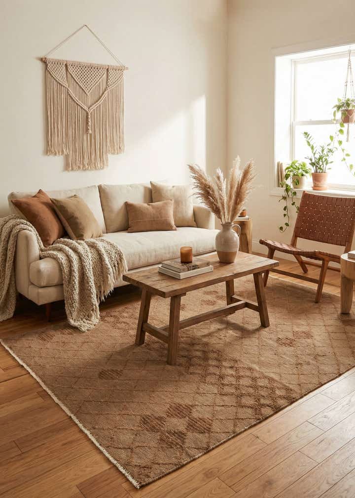 5' 6 x 7' 7 Hand Knotted Moroccan Wool Rug