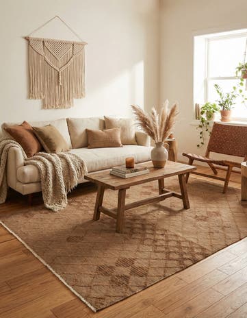 5' 6 x 7' 7 Hand Knotted Moroccan Wool Rug