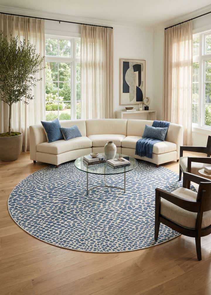 13' x 13' Easy-Clean Jill Zarin Cape Town Indoor / Outdoor Round Rug