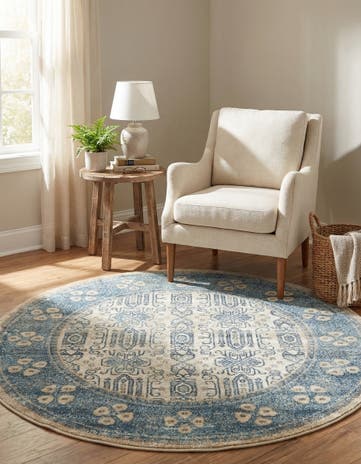 4' x 4' Viola Round Rug