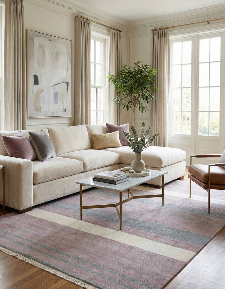 Detail image of 6' 6 x 9' 9  Hand Knotted Darya Wool Rug