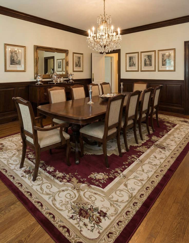 Detail image of 10' 6 x 16' 5 Classic Aubusson Rug