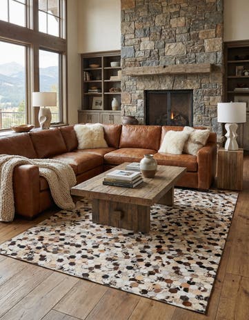 5' 2 x 8' Cowhide Rug