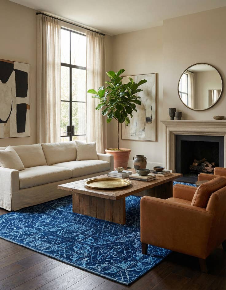 Detail image of 6' x 9'  Hand Knotted Darya Rug