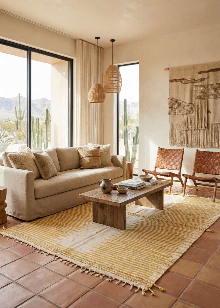 7' x 11' Hand Knotted Moroccan Wool Rug