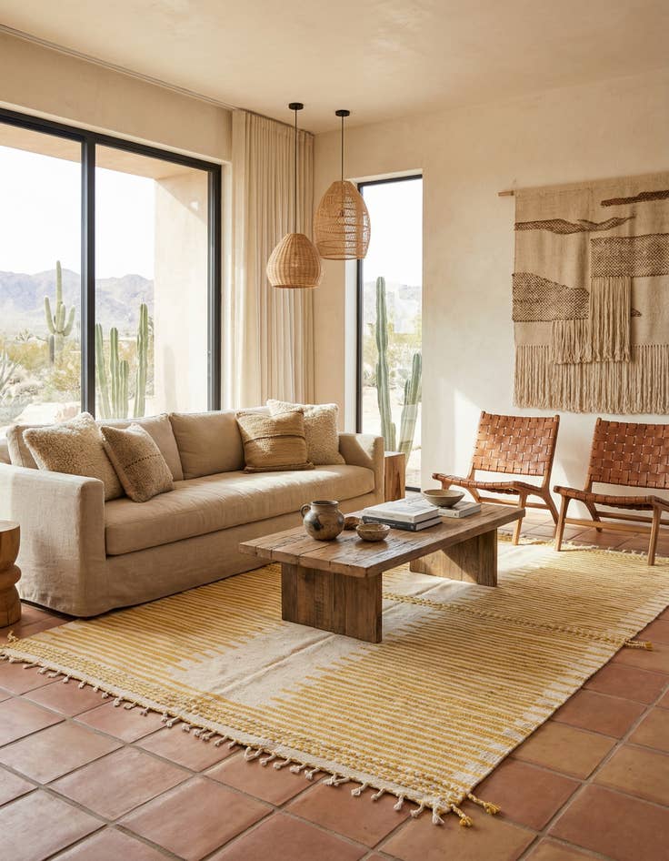 Detail image of 7' x 11'  Hand Knotted Moroccan Wool Rug