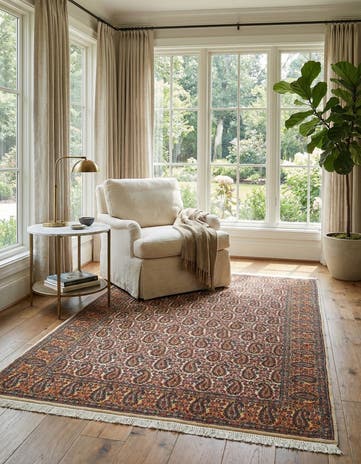 4' x 6' Hand Knotted Kashmir Oriental Wool Rug