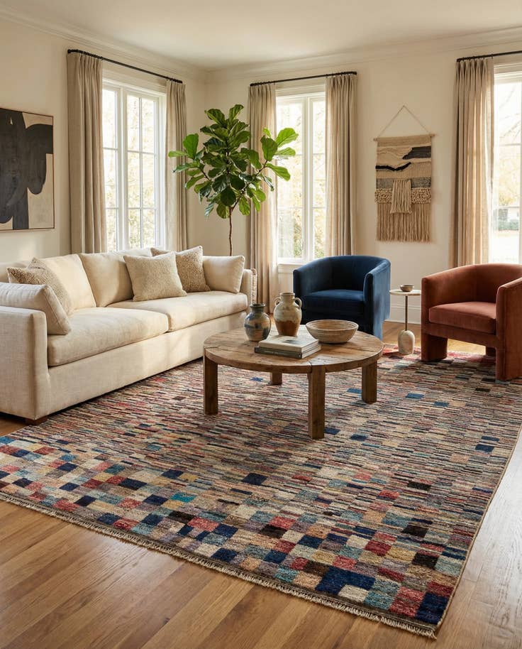 Detail image of 8' 2 x 9' 10 Hand Knotted Darya Wool Rug