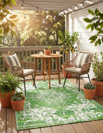 4' x 6' Easy-Clean Vista Breeze Indoor / Outdoor Rug