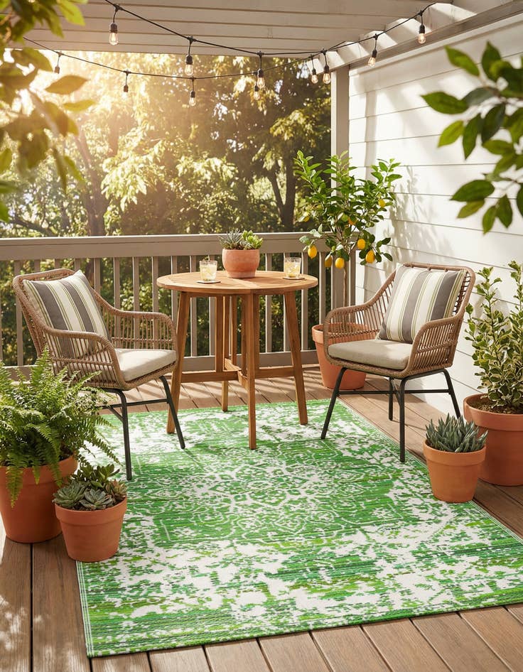 Detail image of 4' x 6'  Washable Vista Breeze Indoor / Outdoor Rug