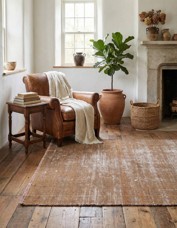 Detail image of 3' x 4' 5  Hand Knotted Ultra Vintage Persian Wool Rug