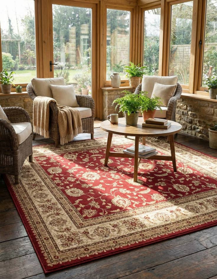 Detail image of 10' x 10' Classic Agra Square Rug