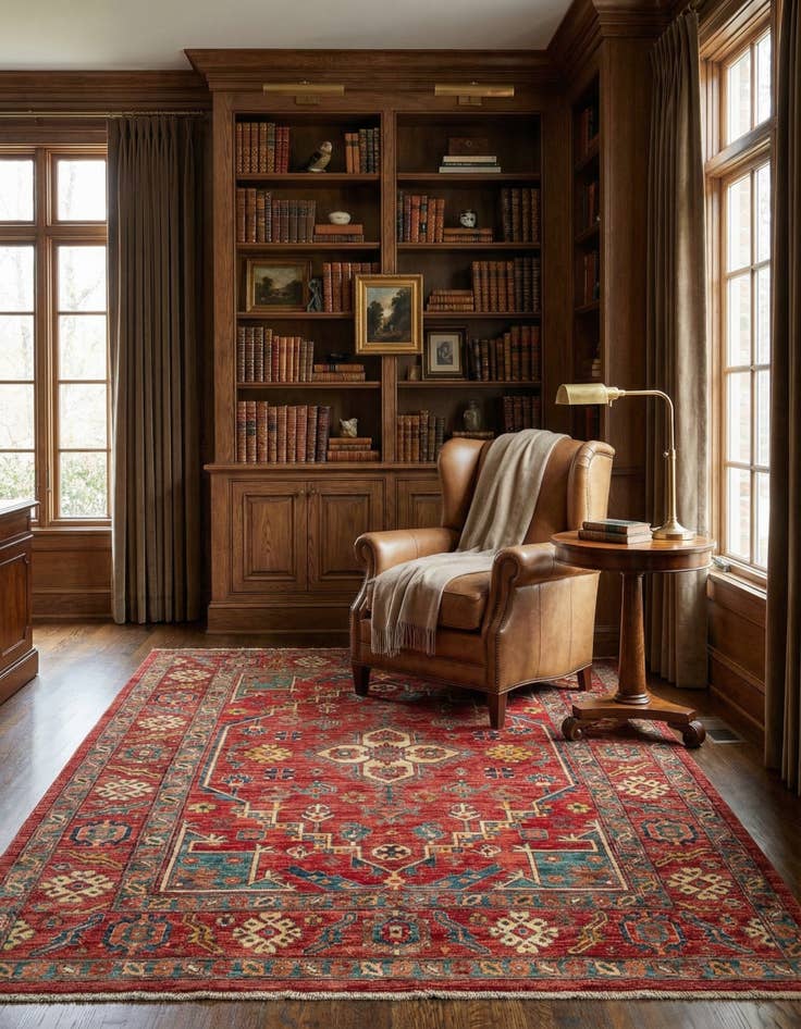 Detail image of  5' 1 x 6' 9 Sara Wool Rug