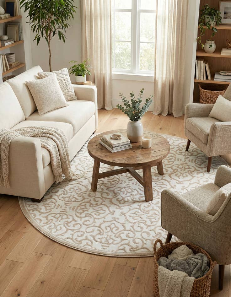 Detail image of 6' x 6' Himalaya Round Rug