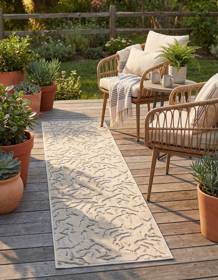 Detail image of 2' x 8' Easy-Clean Sabrina Soto Indoor / Outdoor Runner Rug