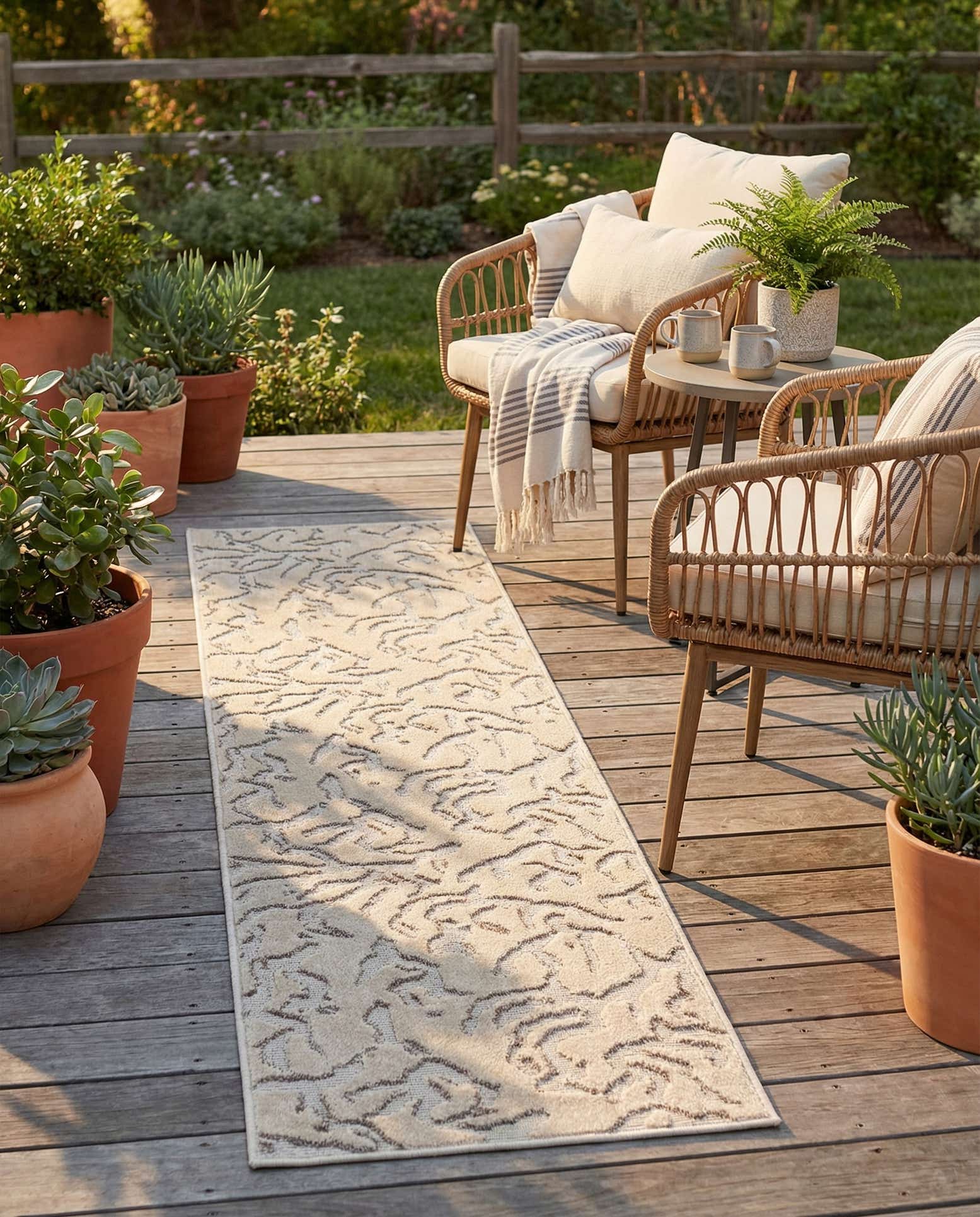 2' x 8' Easy-Clean Sabrina Soto Indoor / Outdoor Runner Rug