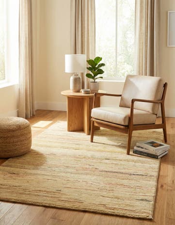 3' 5 x 4' 9 Hand Knotted Modern Ziegler Rug