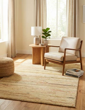 3' 5 x 4' 9 Hand Knotted Modern Ziegler Rug