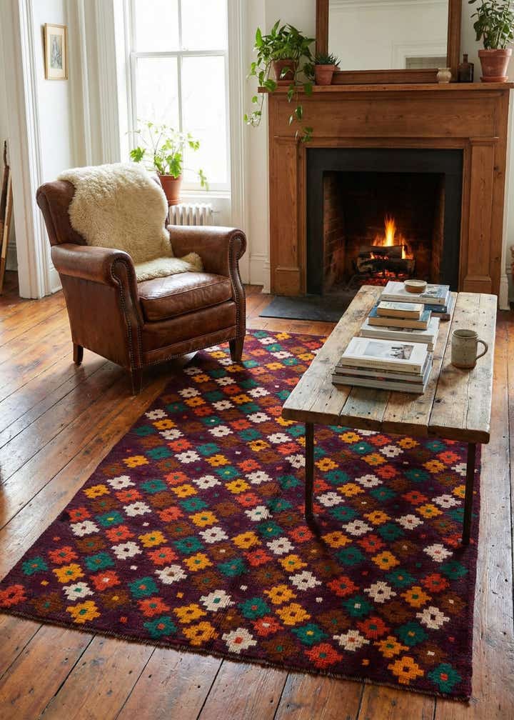 3' 10 x 6' 3 Hand Knotted Balouch Wool Rug