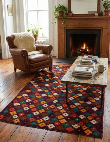 3' 10 x 6' 3 Hand Knotted Balouch Wool Rug