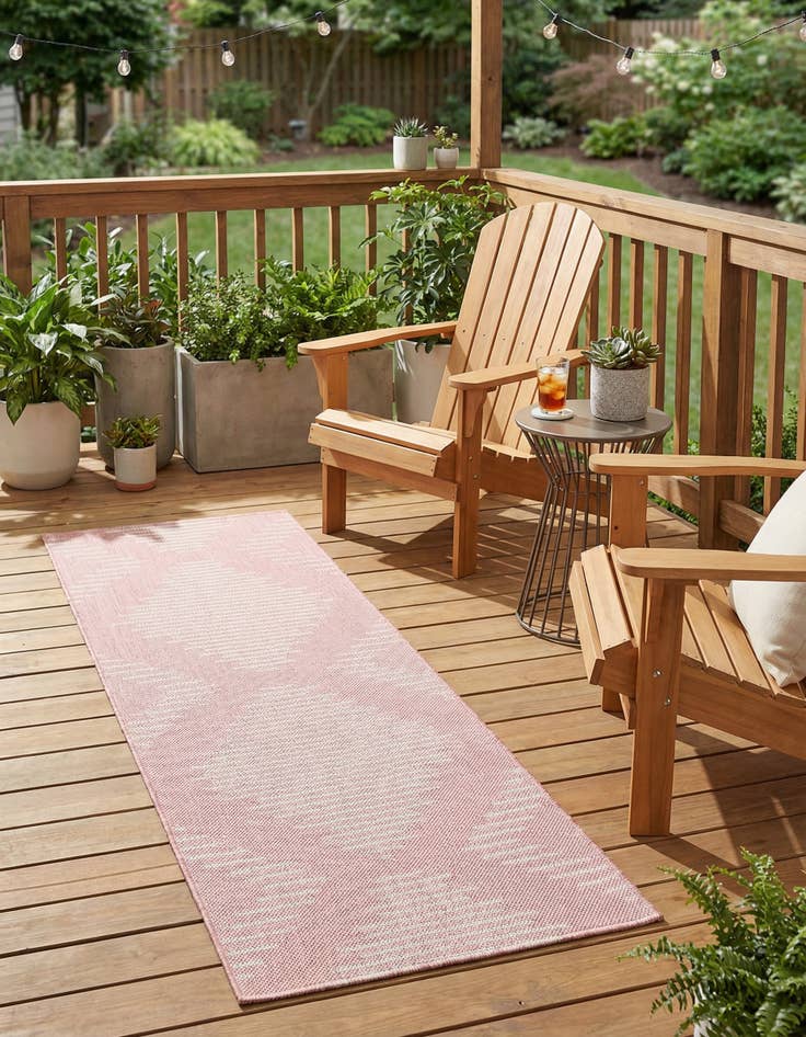 Detail image of 2' x 5' 3 Easy-Clean Modern Indoor / Outdoor Runner Rug
