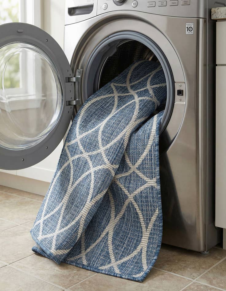 Detail image of 3' x 5' 3  Washable Trellis Indoor / Outdoor Rug