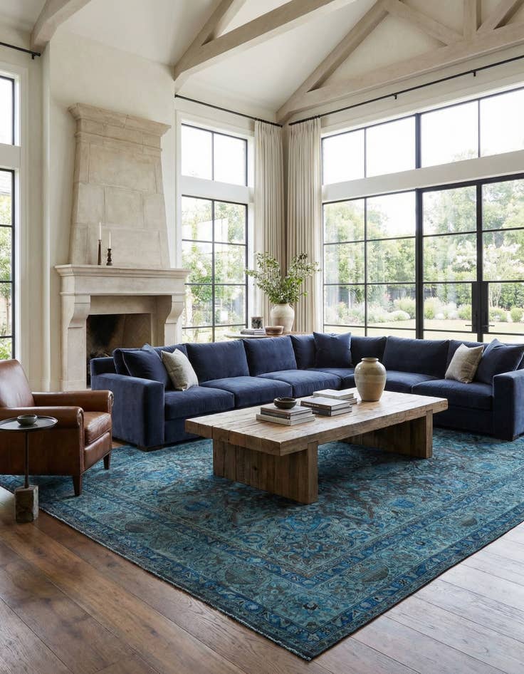 Detail image of 9' 9 x 12' 5  Hand Knotted Ultra Vintage Persian Wool Rug