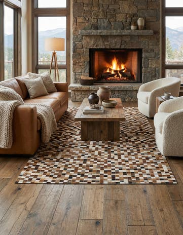 5' 1 x 7' 11 Cowhide Stocks Rug