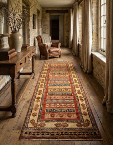 2' 9 x 9' 6 Luribaft Wool Runner Rug