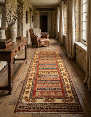 2' 9 x 9' 6 Luribaft Wool Runner Rug