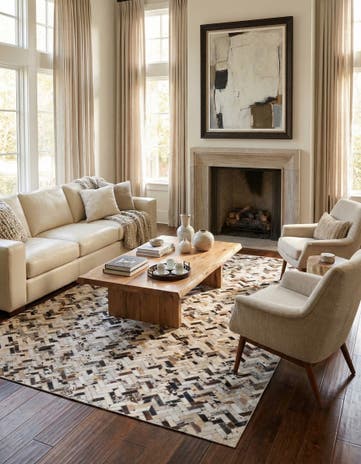 5' 2 x 8' Cowhide Rug