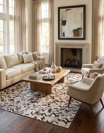 5' 2 x 8' Cowhide Rug