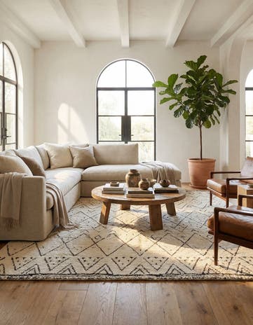 10' 2 x 14' 3 Hand Knotted Moroccan Wool Rug