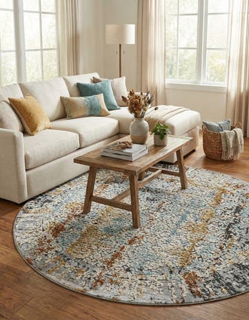 Gray Budapest Round Rug