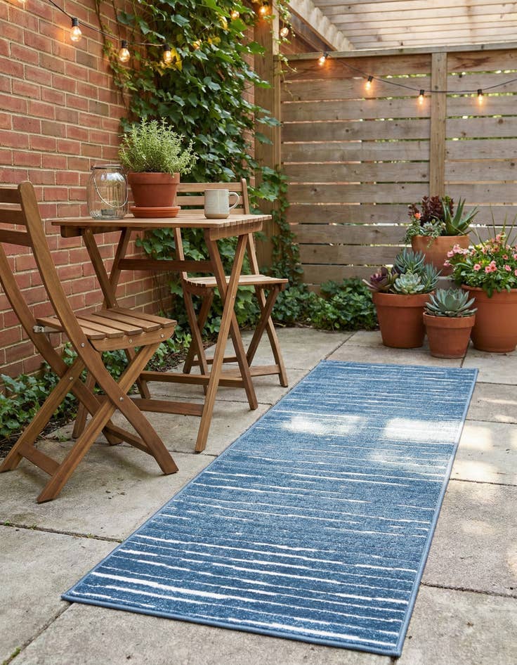 Detail image of 2' x 8'  Washable Sabrina Soto Ola Indoor / Outdoor Runner Rug