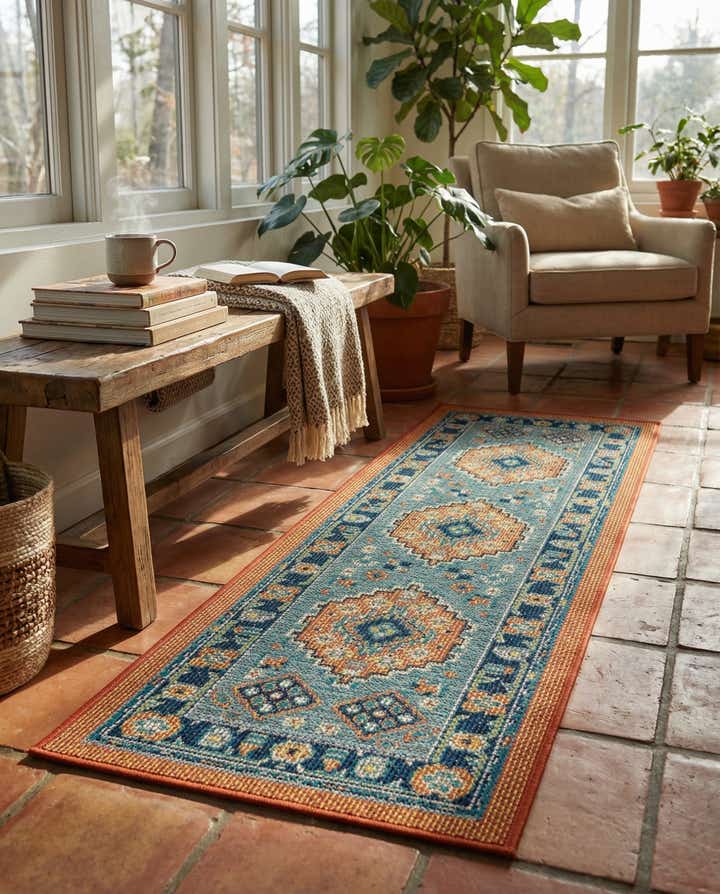 2' x 6' Easy-Clean Baja Indoor / Outdoor Runner Rug
