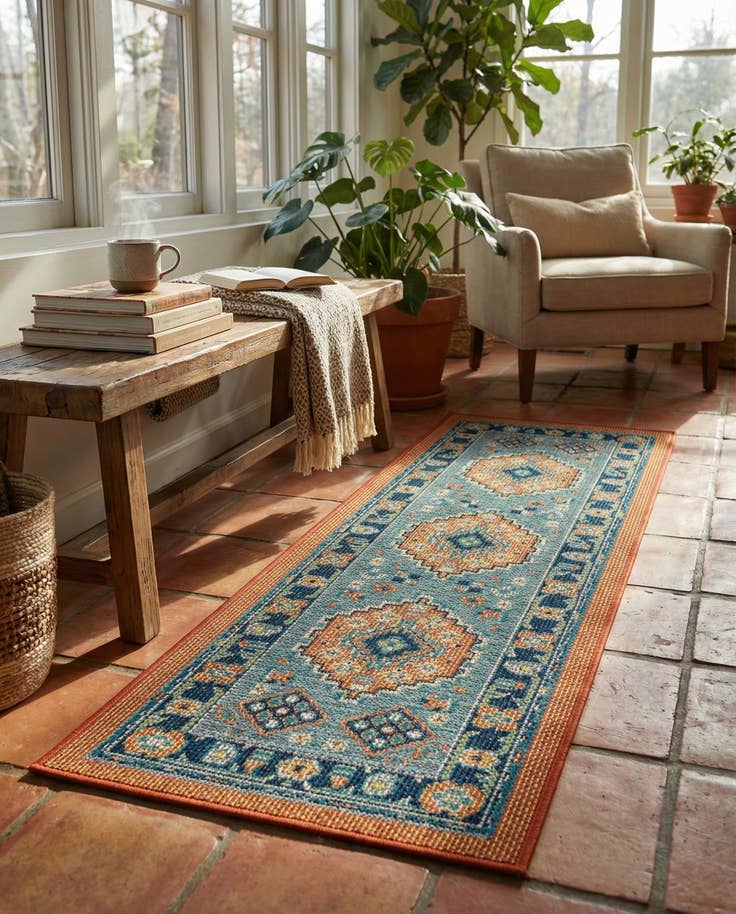 Detail image of 2' x 6' Easy-Clean Baja Indoor / Outdoor Runner Rug