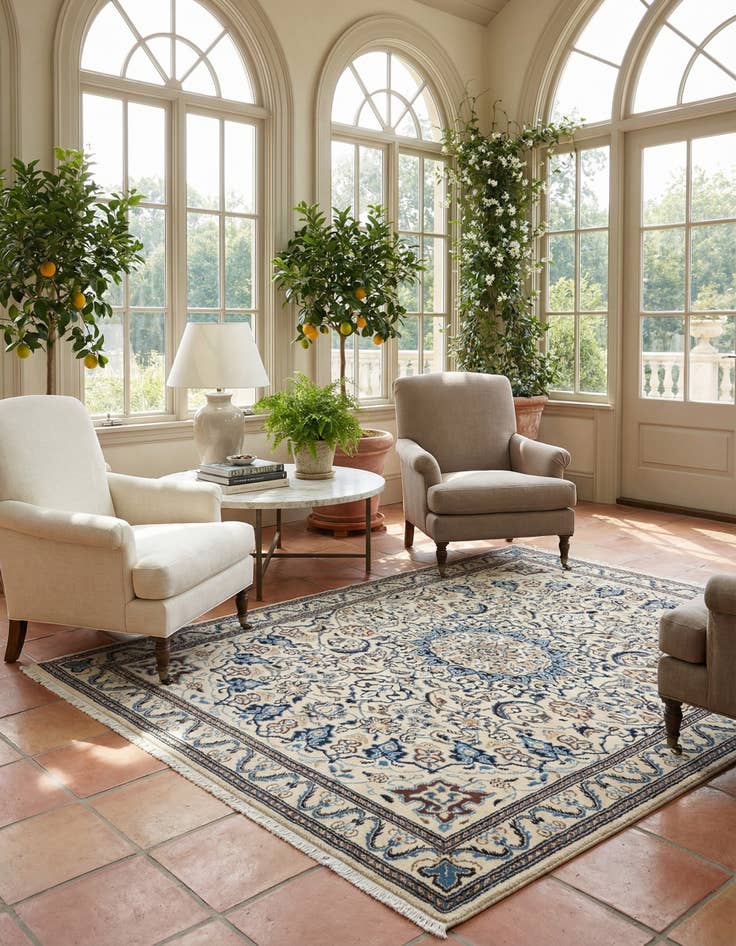 Detail image of 3' 10 x 6' 3 Nain Wool Rug