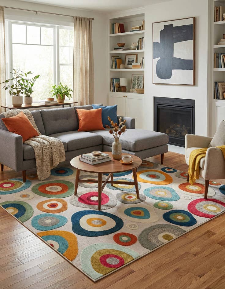 Detail image of 10' x 10'  Washable Casablanca Indoor / Outdoor Square Rug