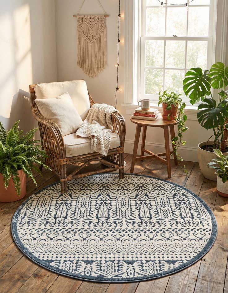 Detail image of 3' 3 x 3' 3 Uptown Cloisters Round Rug
