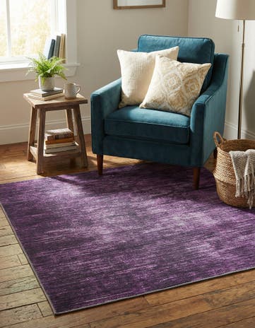 Purple Asha Square Rug