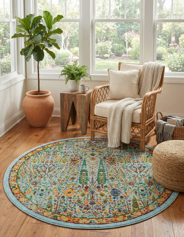 Detail image of  6' x 6' Calypso Round Rug