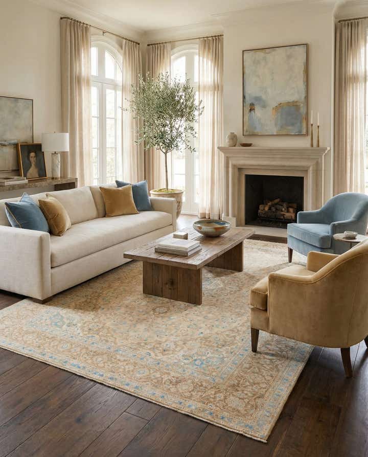 10' x 13' 6 Hand Knotted Ultra Vintage Persian Wool Rug
